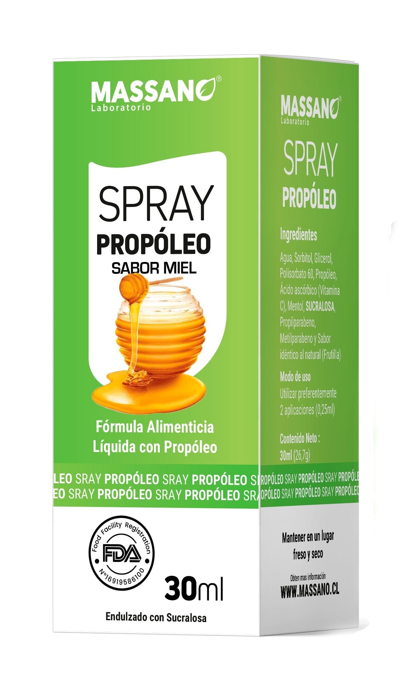 Propoleo Spray "Miel" X 30 ml Farmex-Pluxee-Persistente 