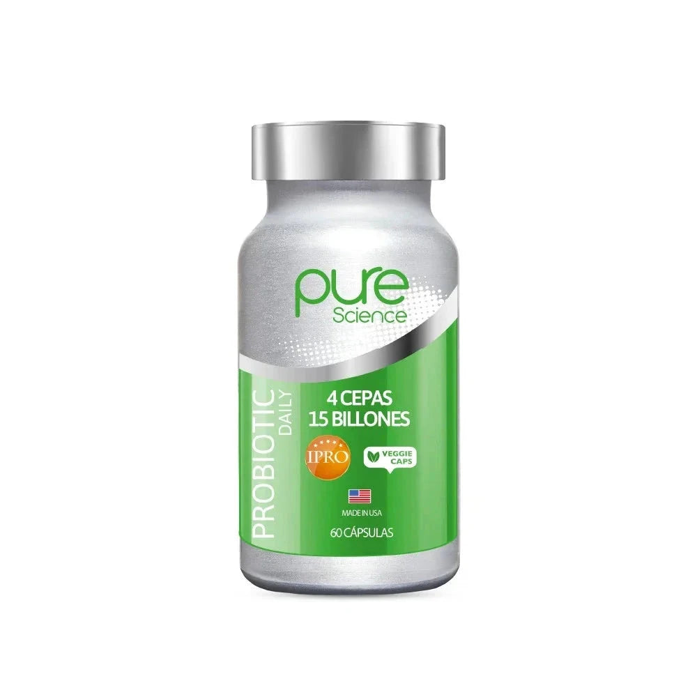 Pure Science Probiotic Daily x 60 cápsulas Farmex-Pluxee-Persistente 