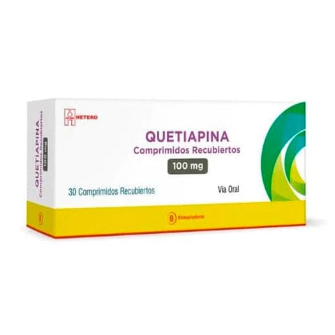 Quetiapina 100 mg x 30 comprimidos recubiertos.