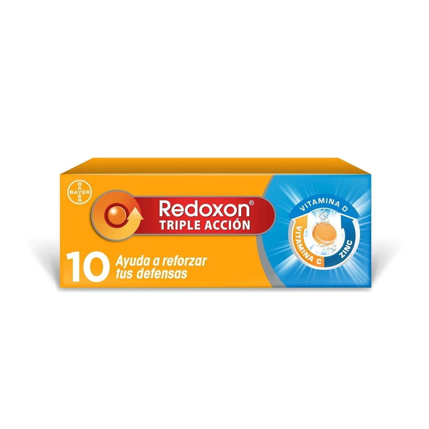 Redoxon triple accionx 10 comprimidos efervescentes.
