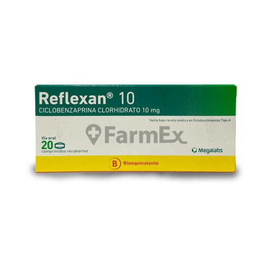 Reflexan 10 mg x 20 comprimidos Farmex-VidaTres-Persistente 