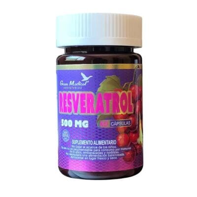 RESVERATROL CAPSULAS 500 MG X 60 CÁPSULAS Farmex-MiaHealth-Persistente 