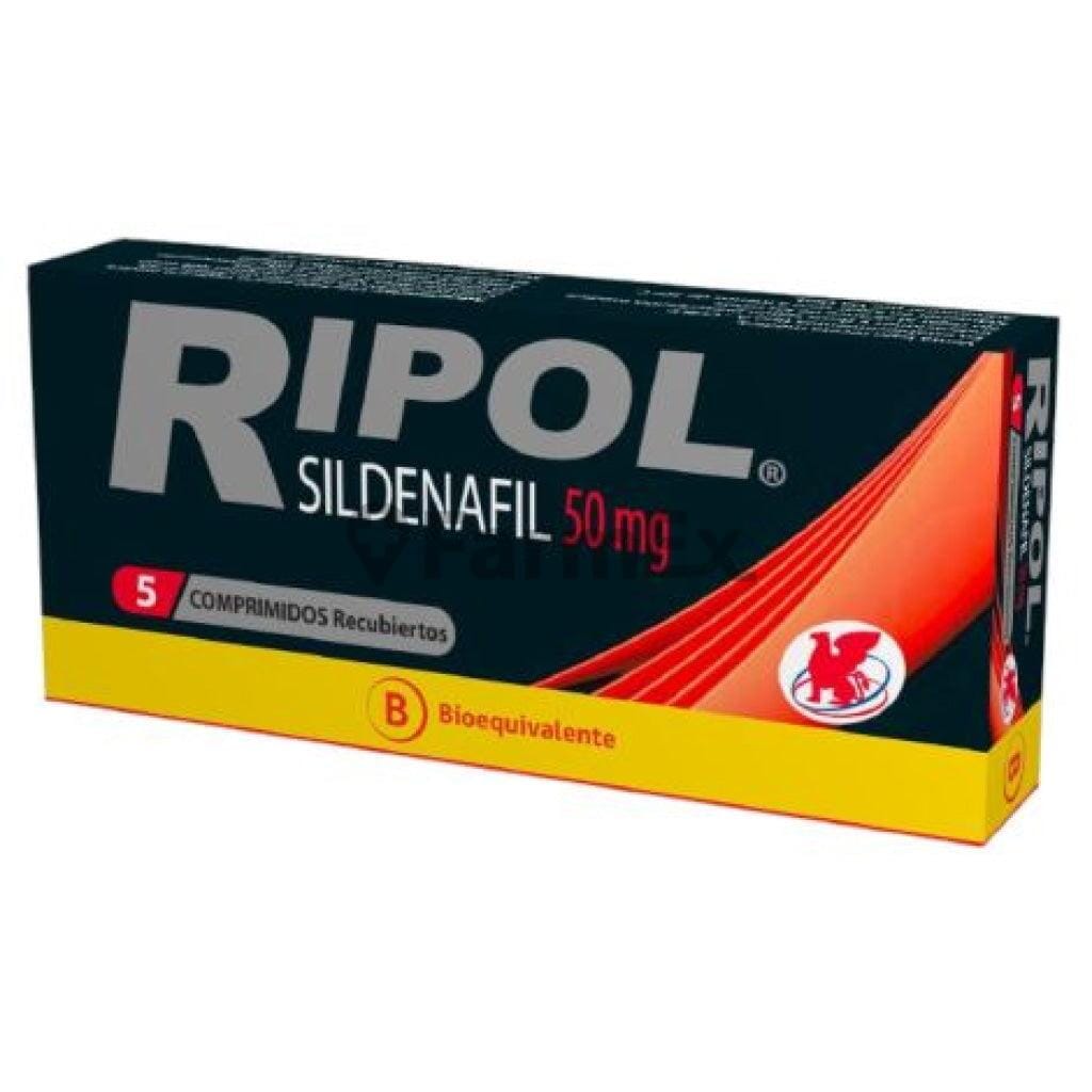 Ripol 50 mg x 5 comprimidos. Farmex-Yapp-Seguro-Boleta 