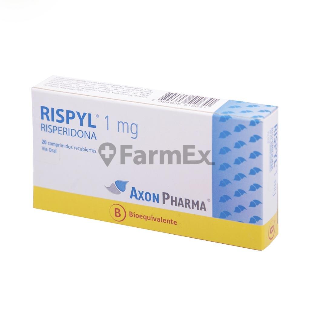 Rispyl 1 mg x 20 comprimidos.