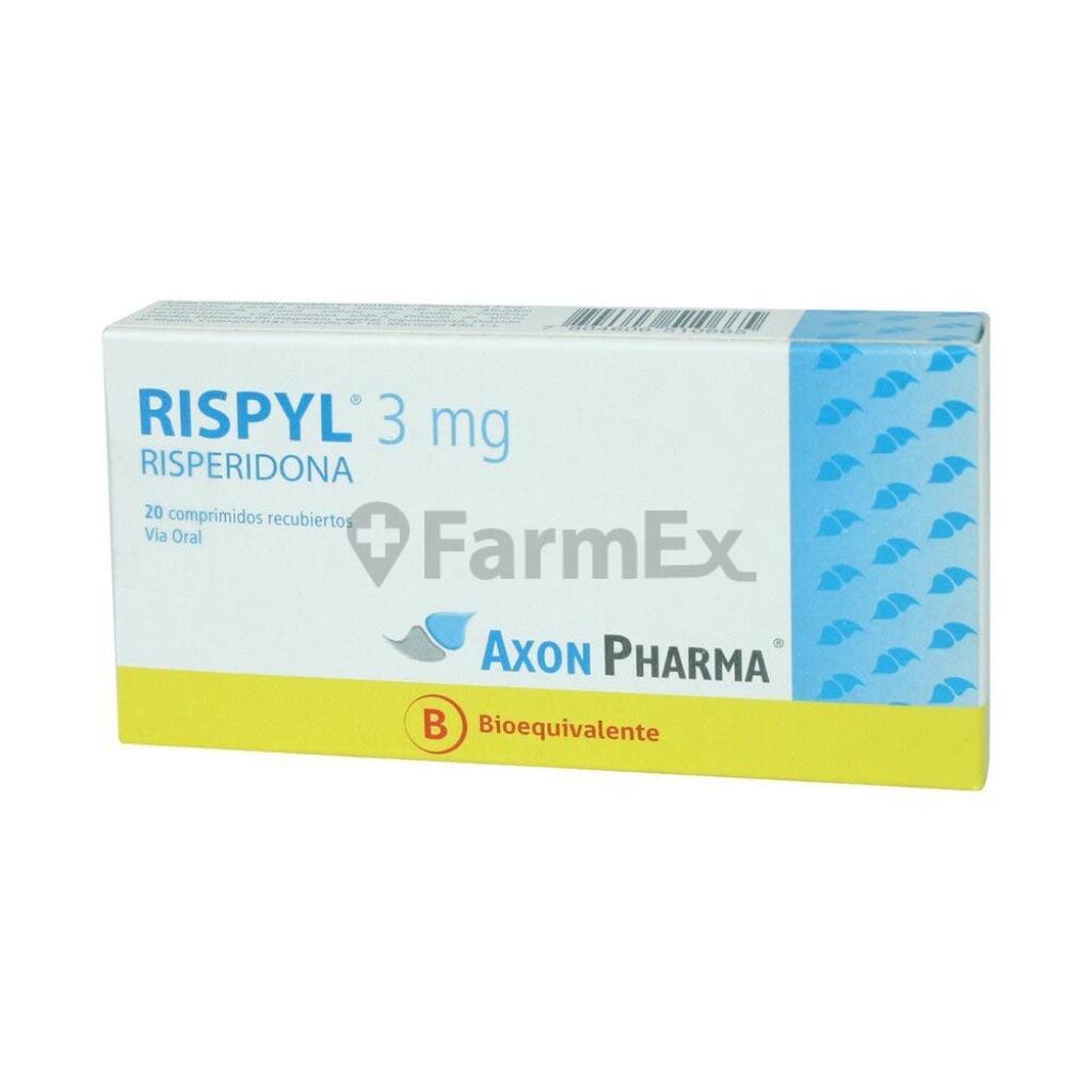 Rispyl 3 mg x 20 comprimidos. Farmex-Yapp-Programa-Boleta 