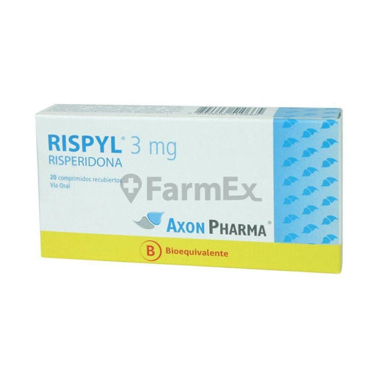 Rispyl 3 mg x 20 comprimidos susc-1 de 3 meses Farmex-Suscripciones-Persistente 