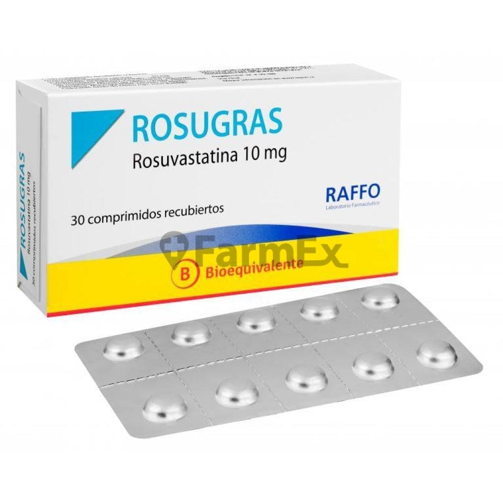 Rosugras 10 mg x 30 comprimidos Farmex-MiaHealth-Persistente 