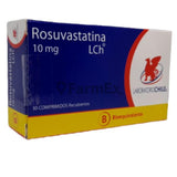 Rosuvastatina 10 mg x 30 comprimidos.