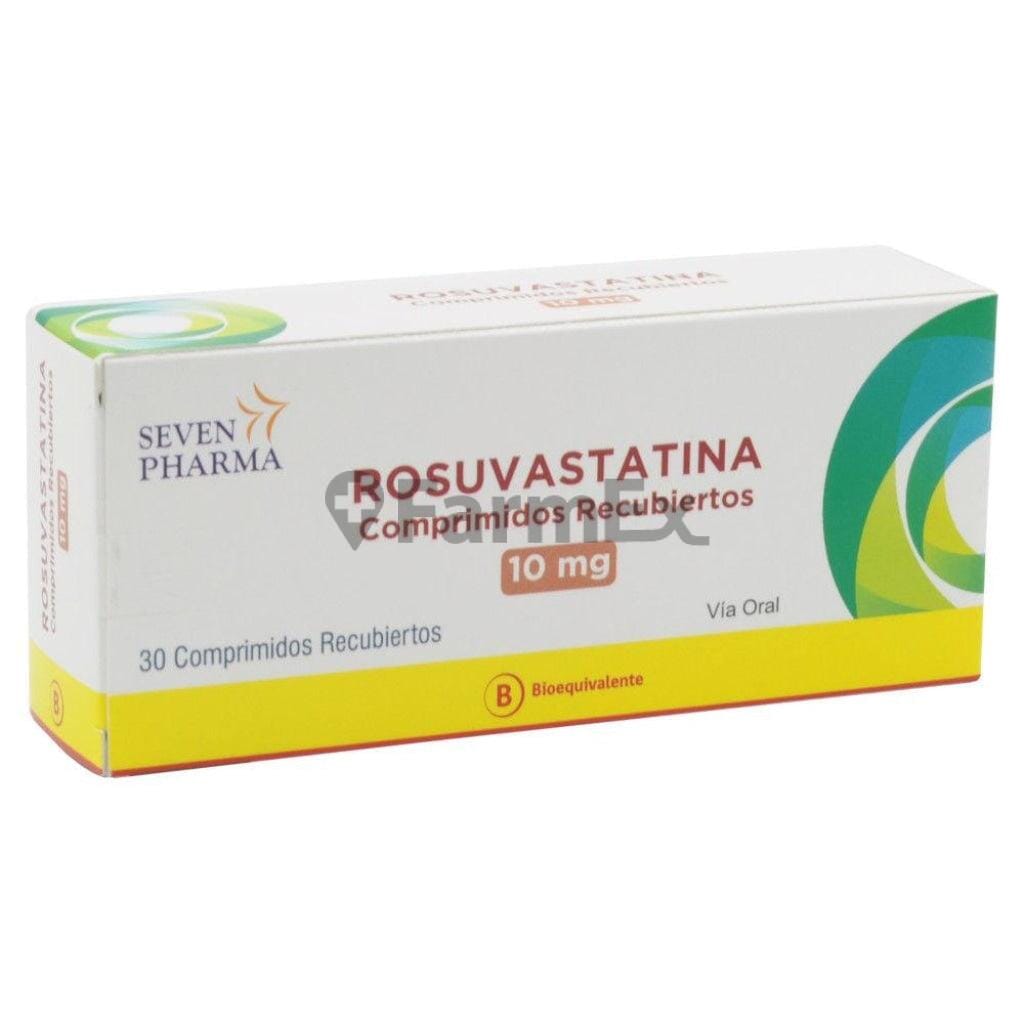 Rosuvastatina 10 mg x 30 comprimidos "Ley Cenabast" Farmex-Pluxee-Persistente 