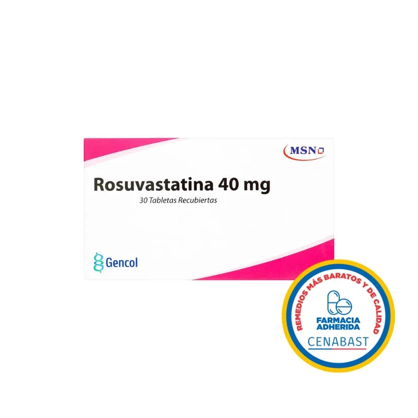 Rosuvastatina 40mg X 30 comprimidos recubiertos MSN 