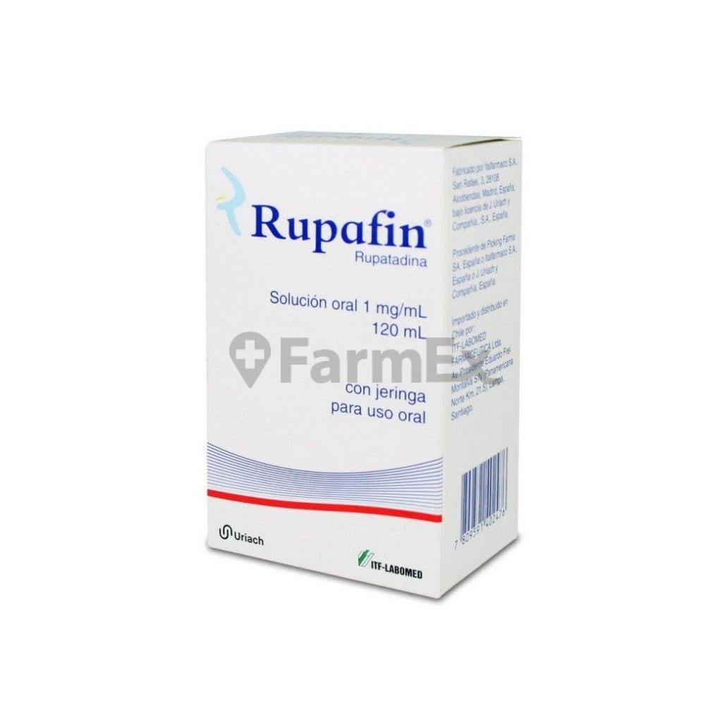 Rupafin Solución Oral 1 mg / mL x 120 mL. Farmex-Yapp-Programa-Boleta 