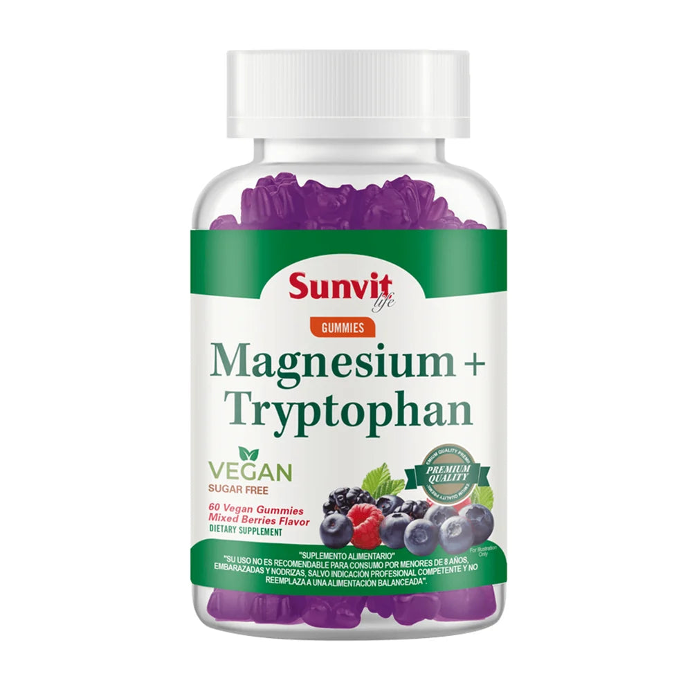 Magnesio+Triptófano X 60 Gummies sabor Mix Berries (Vegano)