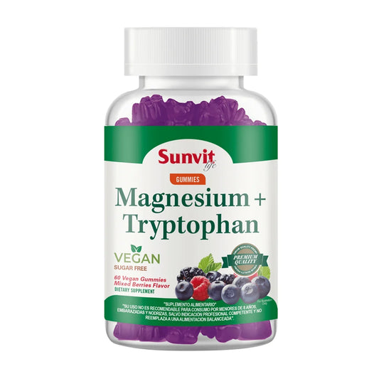 Magnesio+Triptófano X 60 Gummies sabor Mix Berries (Vegano)