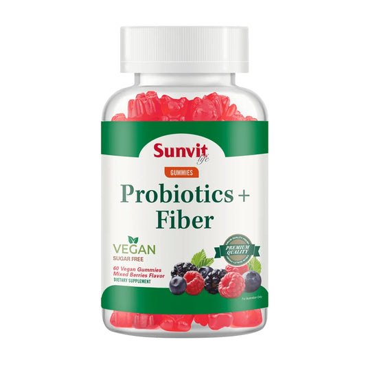 Probiotics+Fiber X 60 Gummies Sabor Mix Berries (Vegano)