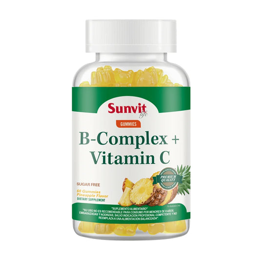 B-Complex+Vitamin C X60 Gummies Sabor Piña