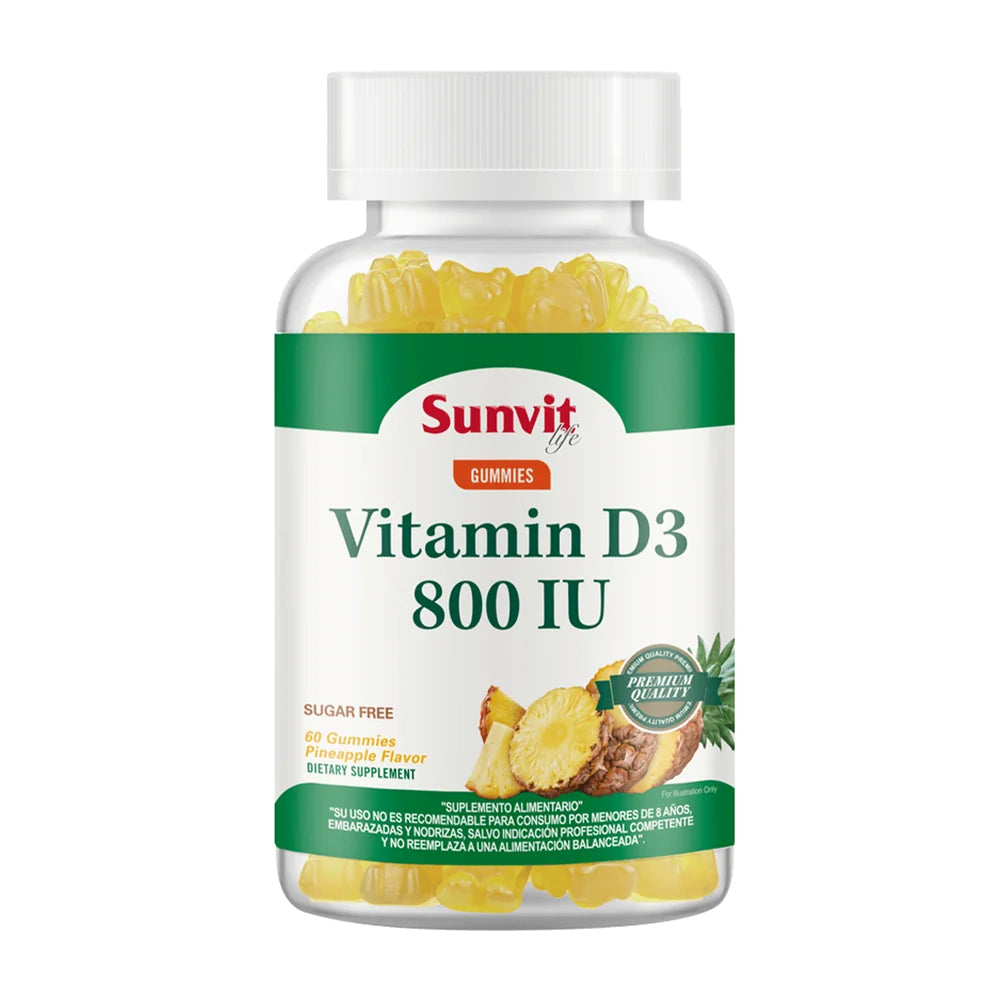 Vitamin D3 800 UI X 60 Gummies Sabor Piña