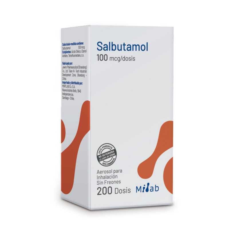 Salbutamol 100 mcg / dosis x 200 dosis.