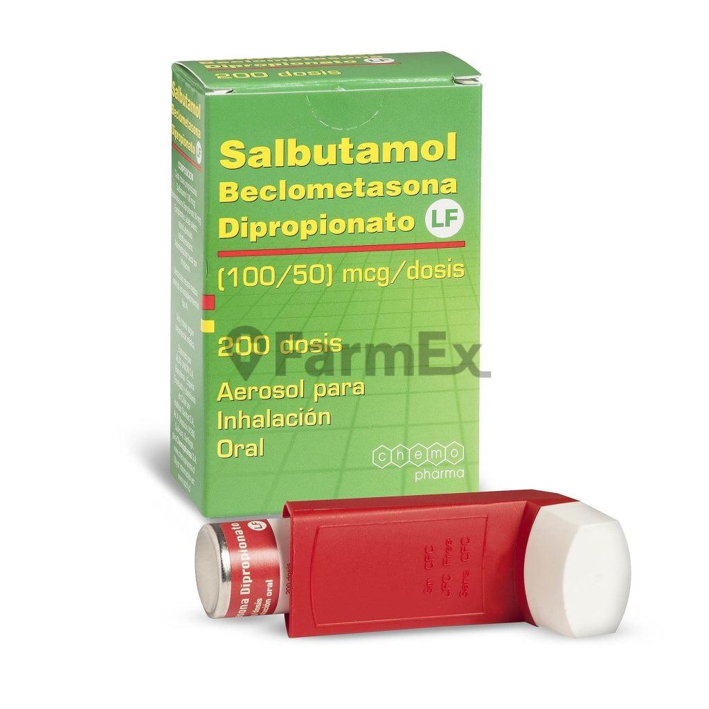Salbutamol + Beclometasona 100 / 50 x 200 dosis.