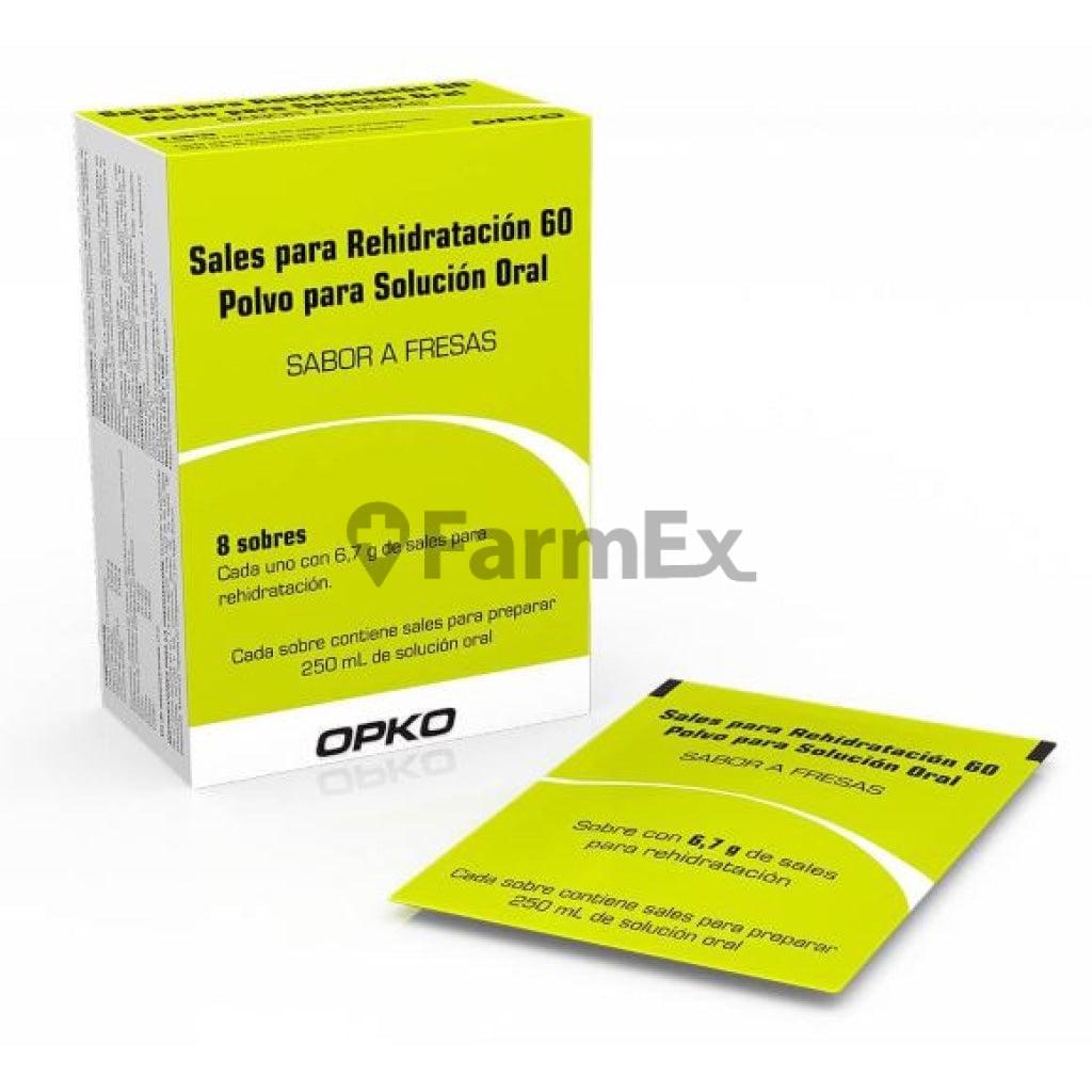 Sales para Rehidratacion 60 mcg x 8 sobres.