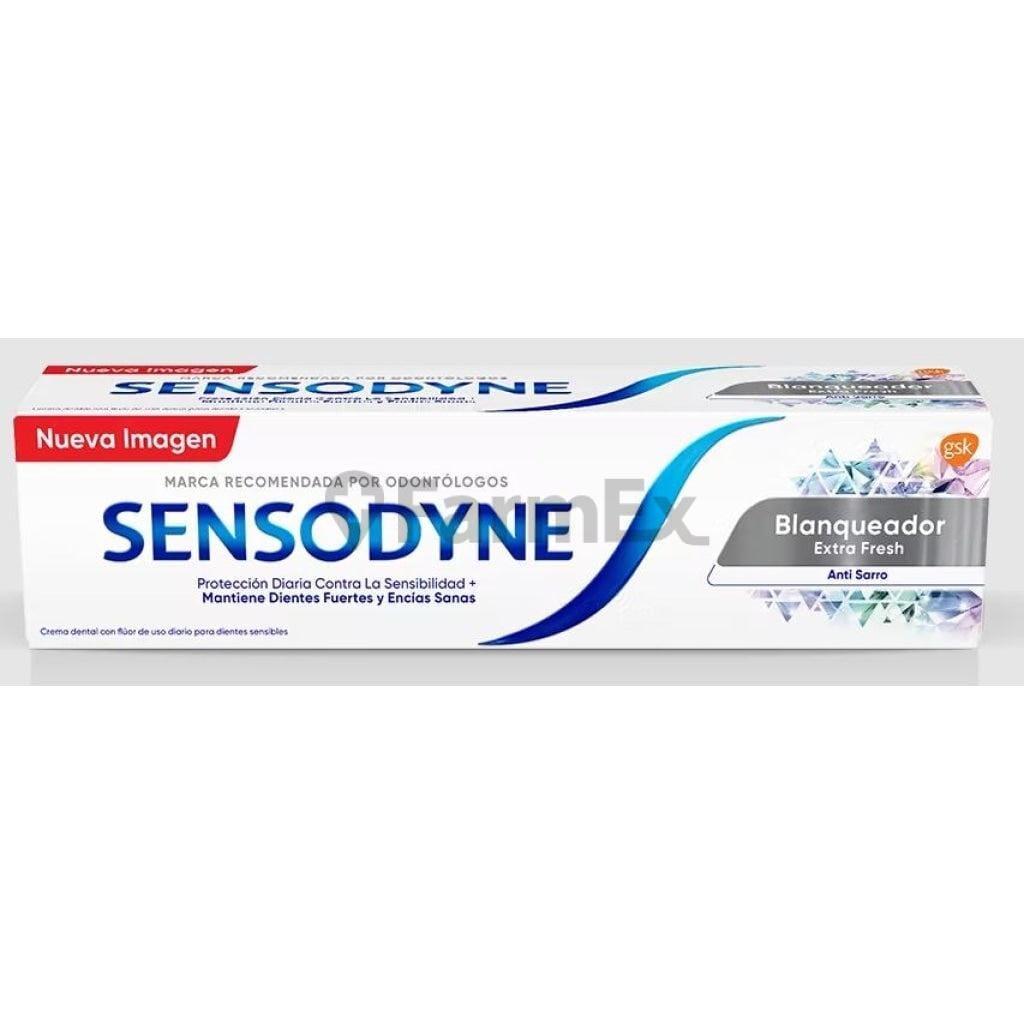 Sensodyne Crema dental Blanqueador "Extra Fresh" x 90 g Farmex-Pluxee-Persistente 
