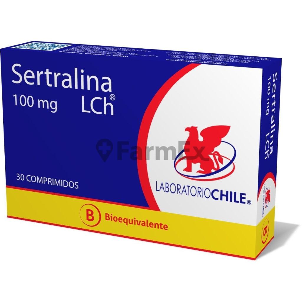 Sertralina 100 mg x 30 comprimidos.