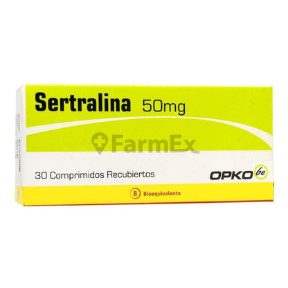 Sertralina 50 mg x 30 comprimidos "Ley Cenabast" Farmex-Pluxee-Persistente 