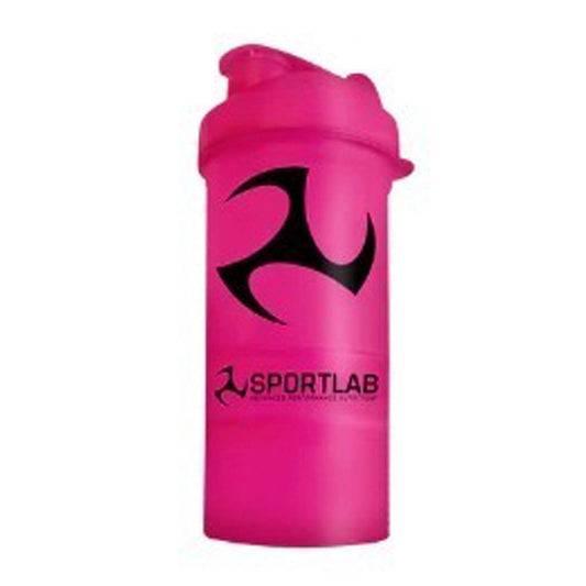Shaker SportLab 3 Layers (400 cc) Rosado Neón Nutraline 