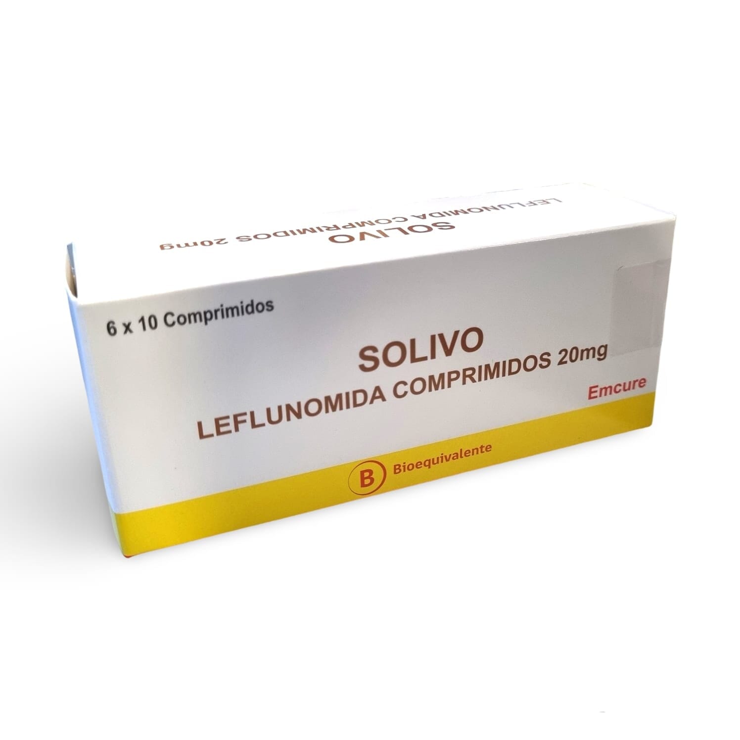 Solivo 20 mg x 60 comprimidos "Ley Cenabast" Emcure 