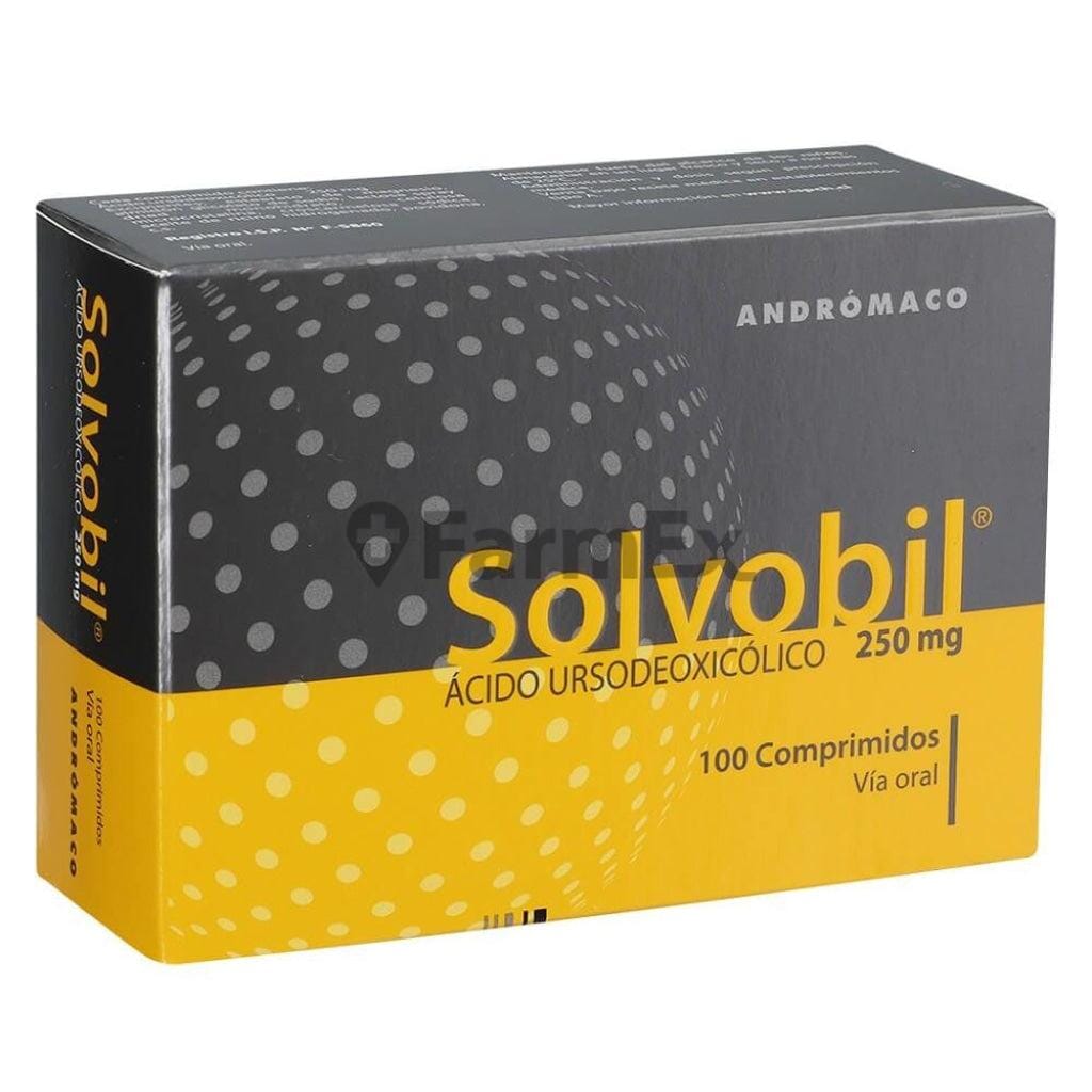 Solvobil 250 mg x 100 comprimidos "Ley Cenabast" Farmex-BanMedica-Persistente 