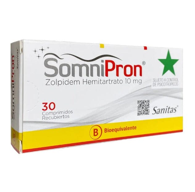 Somnipron 10 mg x 30 comprimidos recubiertos (Venta solo en sucursal) Sanitas 
