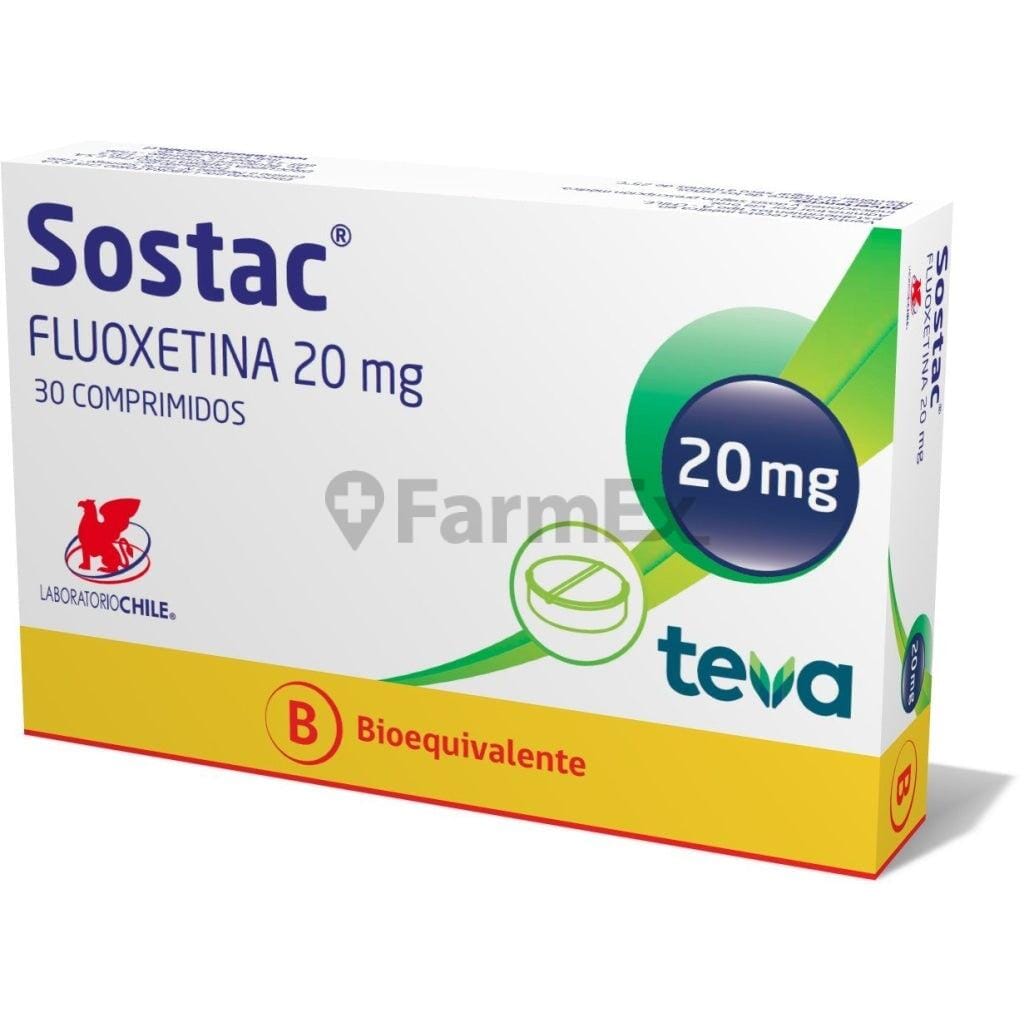 Sostac 20 mg x 30 comprimidos susc-1 de 2 meses Farmex-Suscripciones-Persistente 