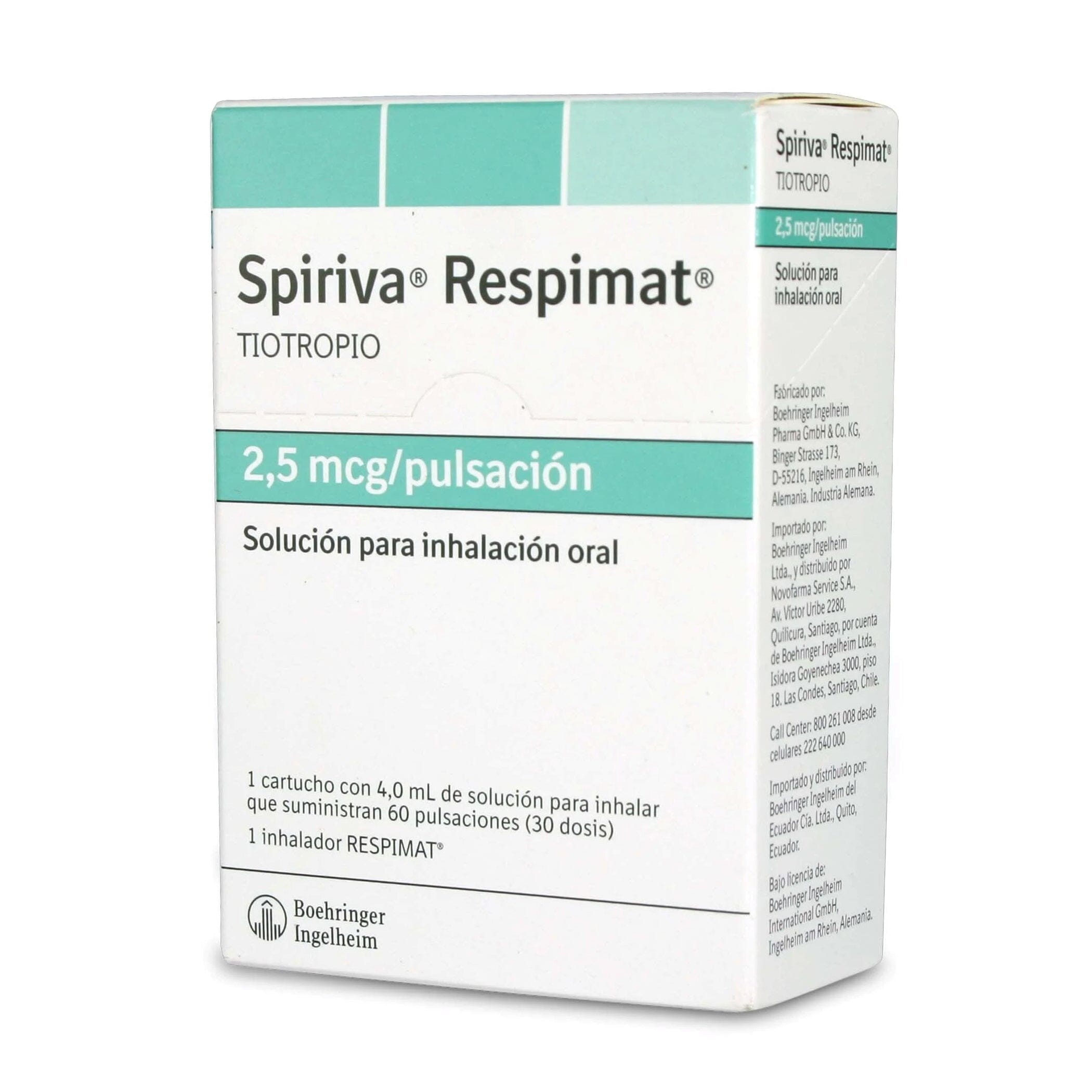 Spiriva Respimat 2,5 mcg / pulsacion Sol. Inhalación x 1 Cartucho "Ley Cenabast" BOEHRINGER INGELHEIM 