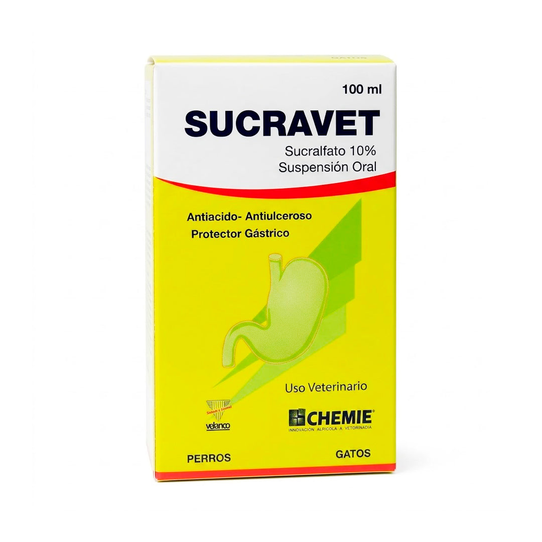 Sucravet - Sucralfato 10% Suspensión oral para perros y gatos 100ml
