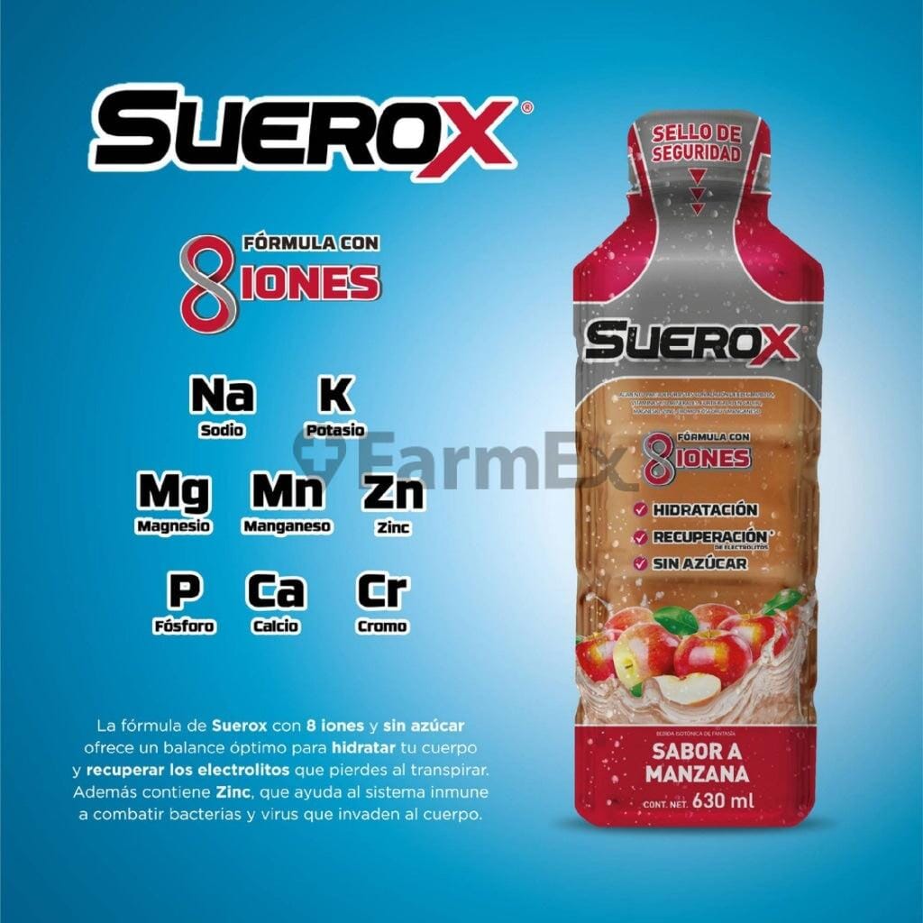 Suerox Sabor Manzana x 630 mL Farmex-Pluxee-Persistente 