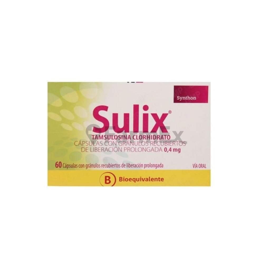 Sulix 0.4 mg x 60 cápsulas "Ley Cenabast" Farmex-Pluxee-Persistente 