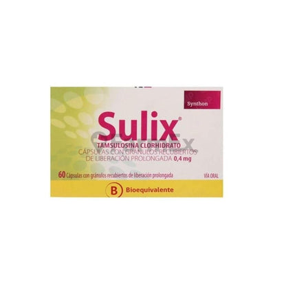 Sulix 0.4 mg x 60 cápsulas "Ley Cenabast" Farmex-Pluxee-Persistente 