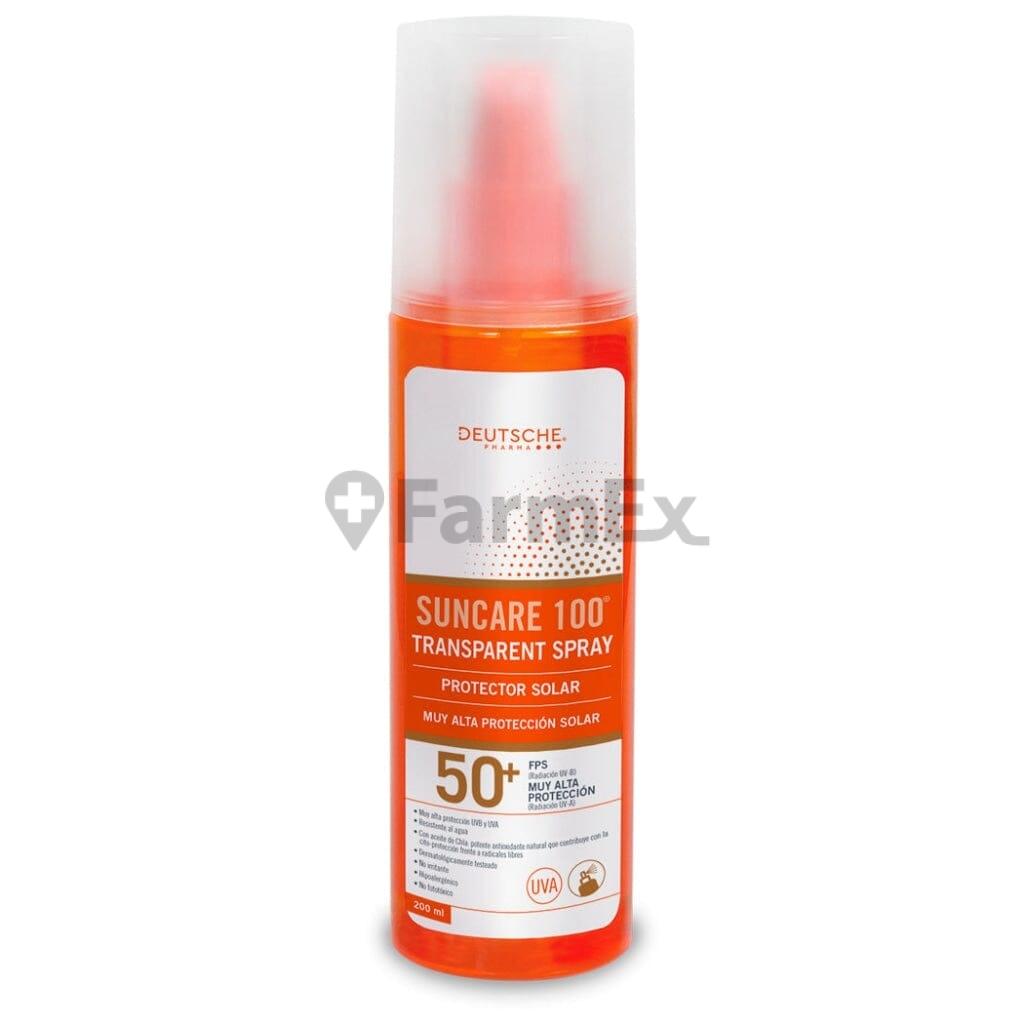Suncare 100 Spray Transparente Protector solar 50+ x 200 mL dukay 