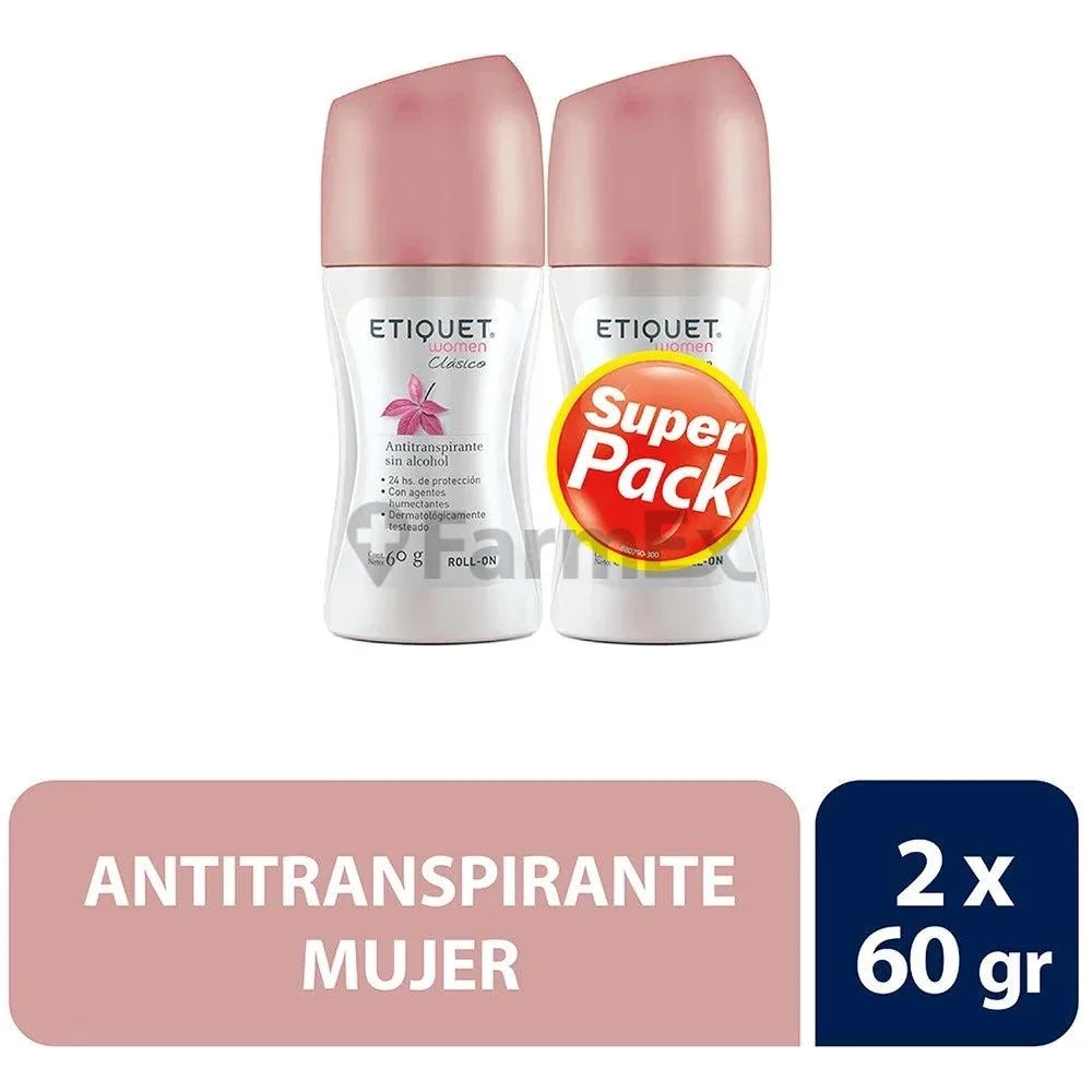 Super Pack Desodorante Etiquet "Mujer + Mujer" x 60 g c/u.
