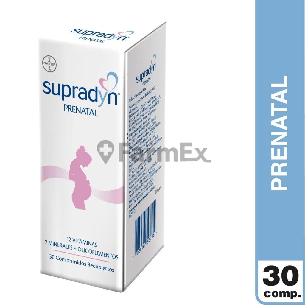 Supradyn Prenatal x 30 comprimidos Farmex-BanMedica-Persistente 