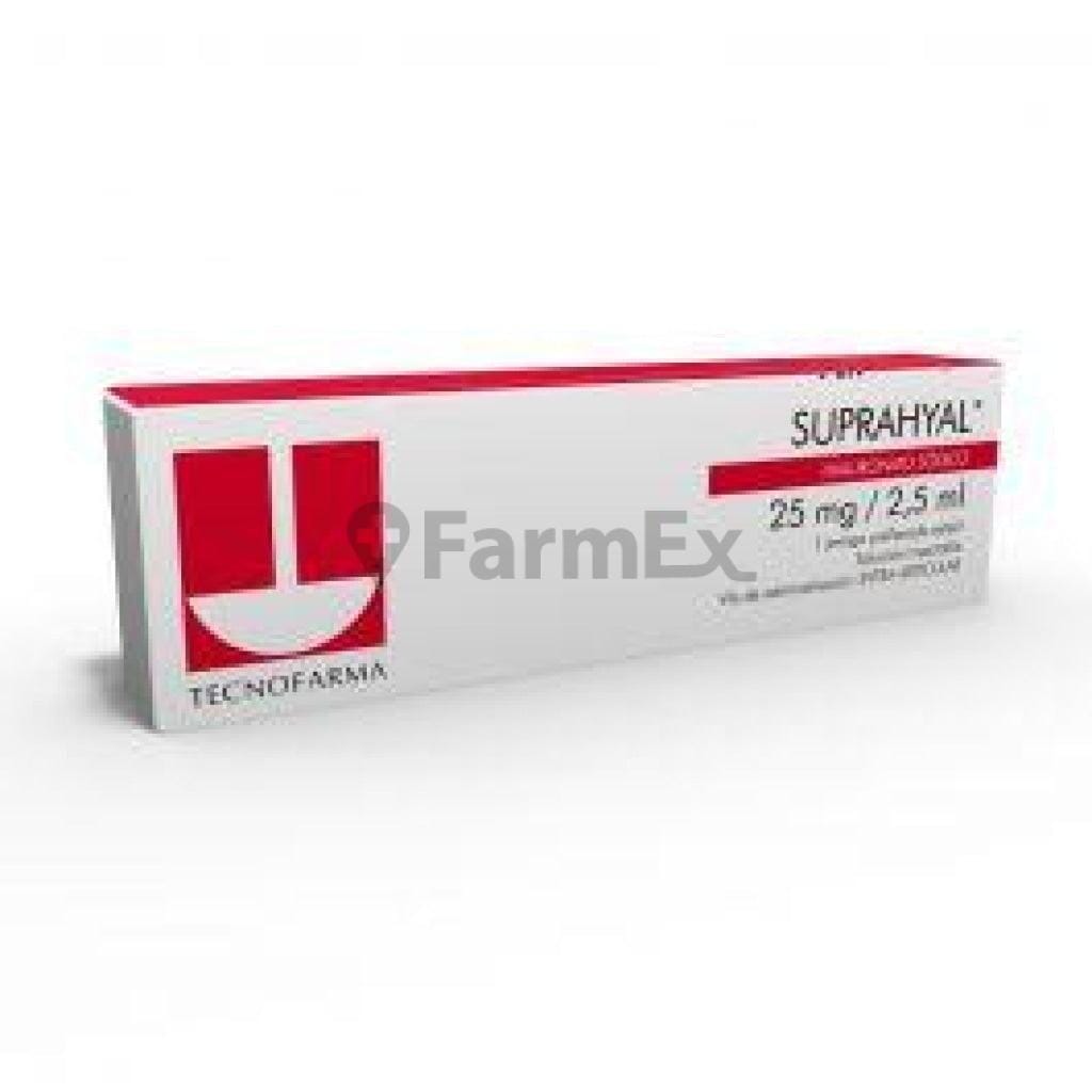 Suprahyal 25 mg / 2,5 mL x 1 jeringa (Solo con Retiro en Sucursal) Farmex-Pluxee-Persistente 