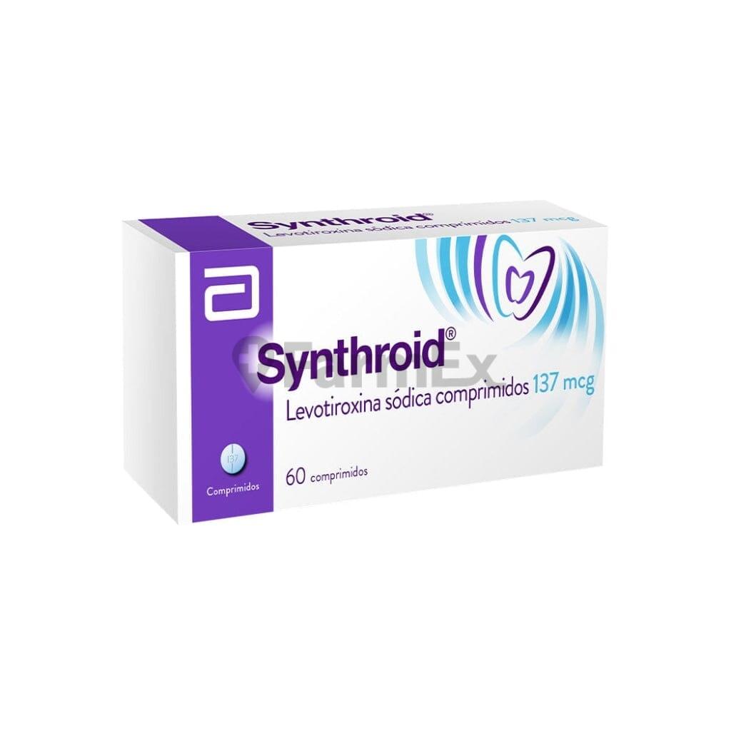 Synthroid 137 mcg x 60 comprimidos.