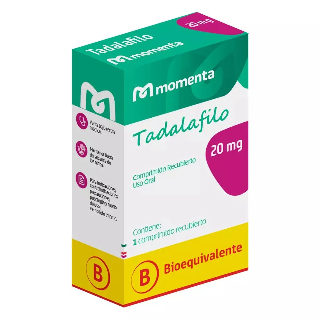 Tadalafilo 20 mg x 1 comprimido.