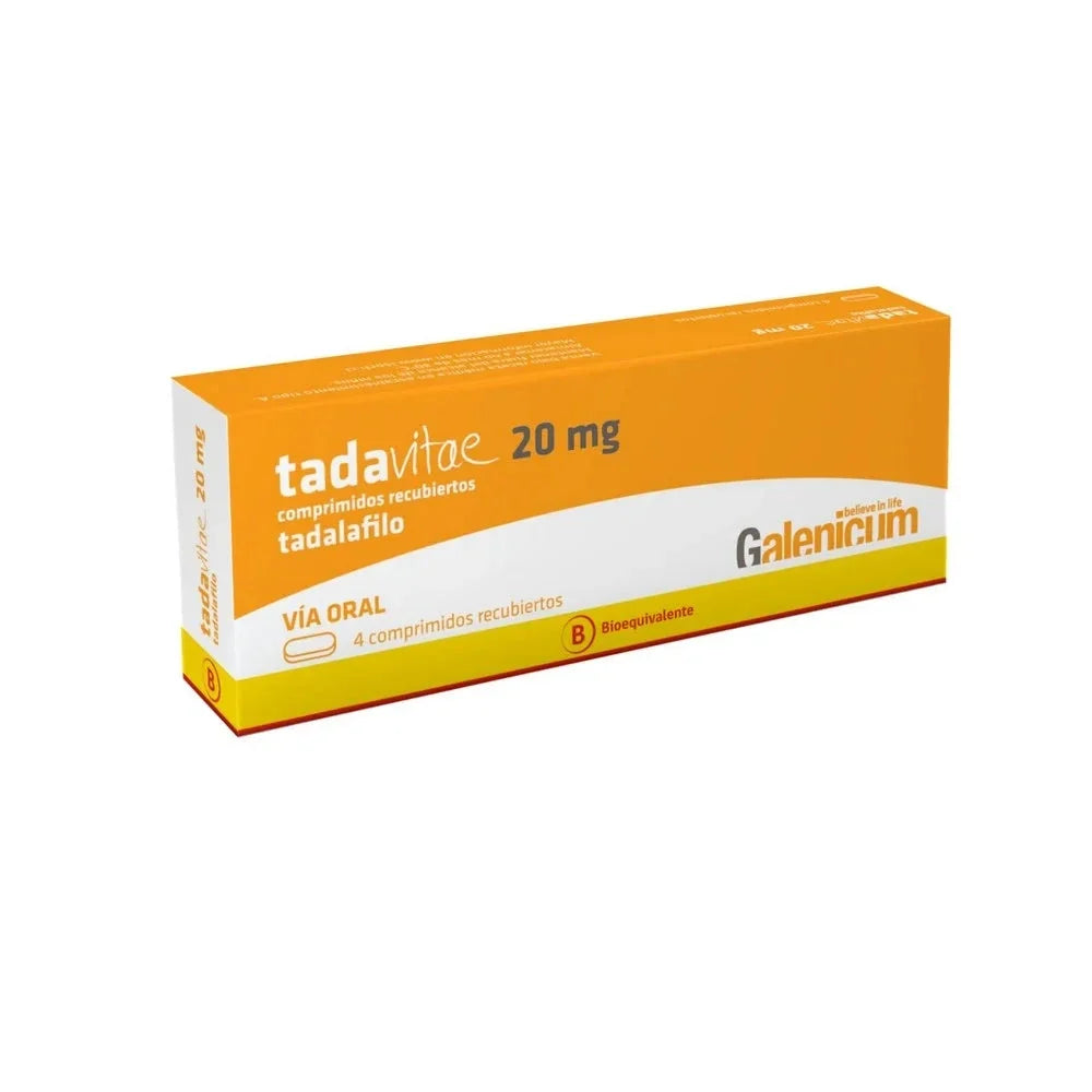 Tadavitae 20 mg x 4 comprimidos.