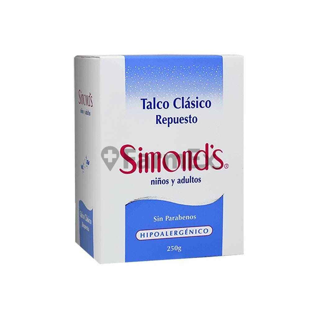 Talco Simond's Clásico Repuesto x 250 g Farmex-Fonasa-Persistente 