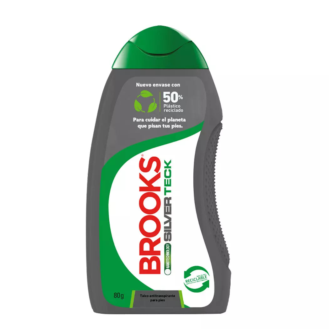 Talco para Pies Brooks Silver Teck x 80 g