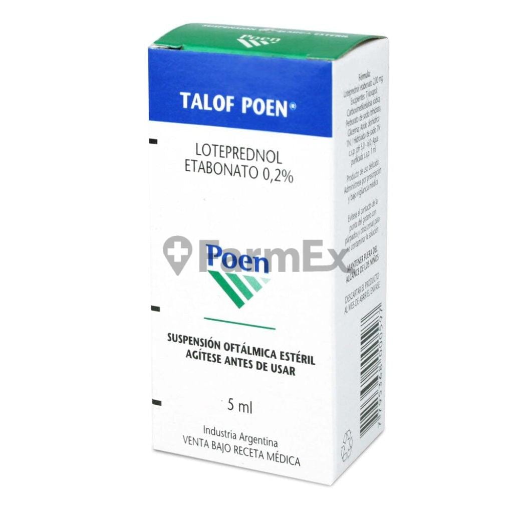 Talof 0,2 % Suspensión Oftálmica x 5 mL. Farmex-Yapp-Seguro-Boleta 