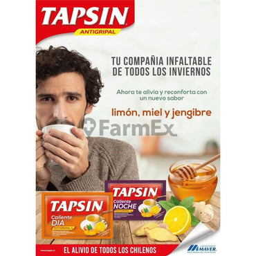 Tapsin Día Polvo - Sabor Limón, Miel y Jengibre - Sobre de 5 g x (1 sobre) Farmex-Pluxee-Persistente 