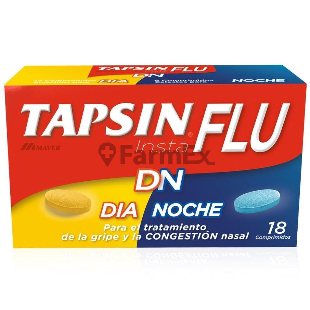 Tapsin InstaFlu Dia y Noche x 18 comprimidos. Farmex-Yapp-Programa-Boleta 