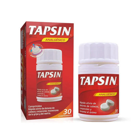 Tapsin Paracetamol 400 Mg Cafeina 33 Mg 30 Comprimidos Maver 
