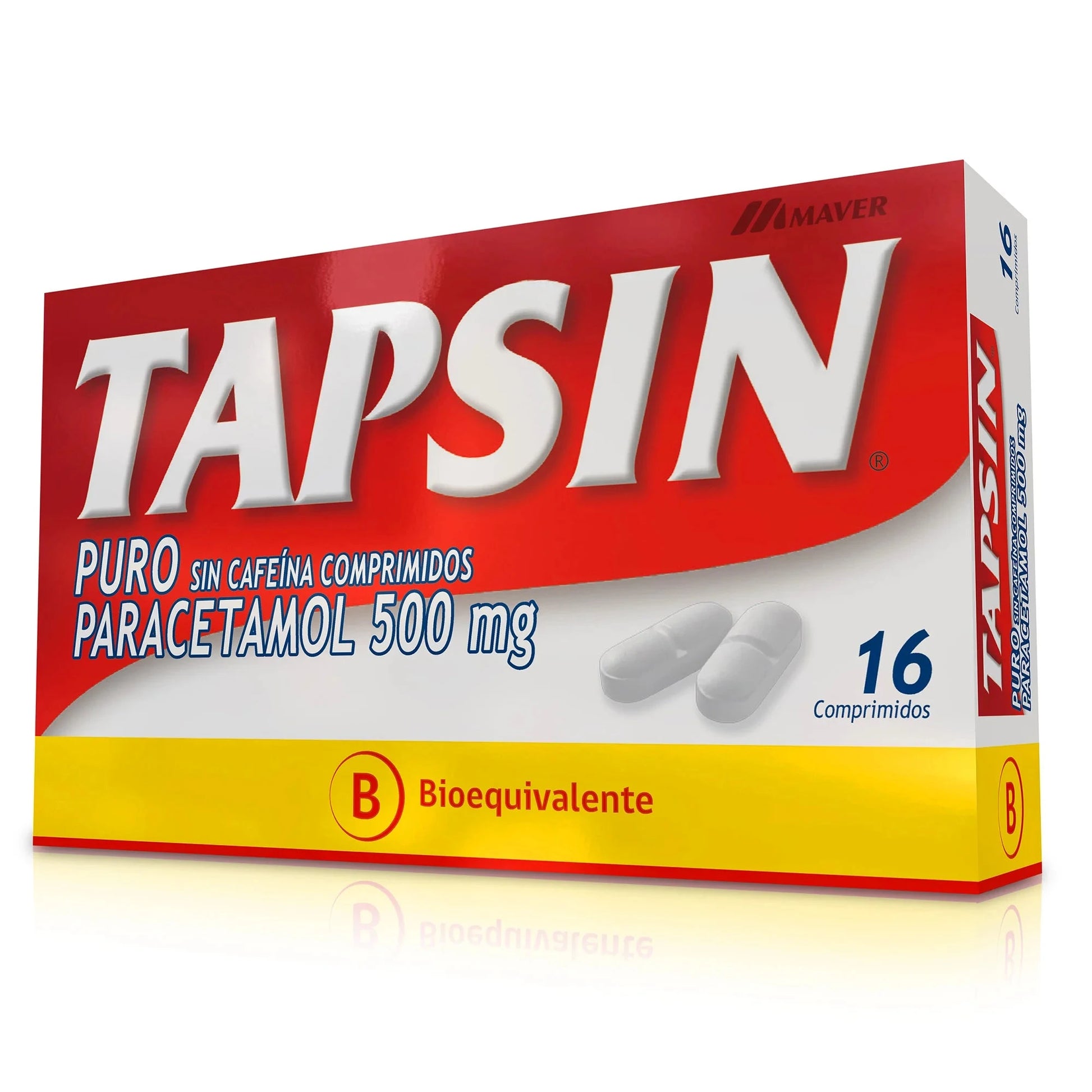 Tapsin Puro Paracetamol 500 mg x 16 comprimidos MAVER 